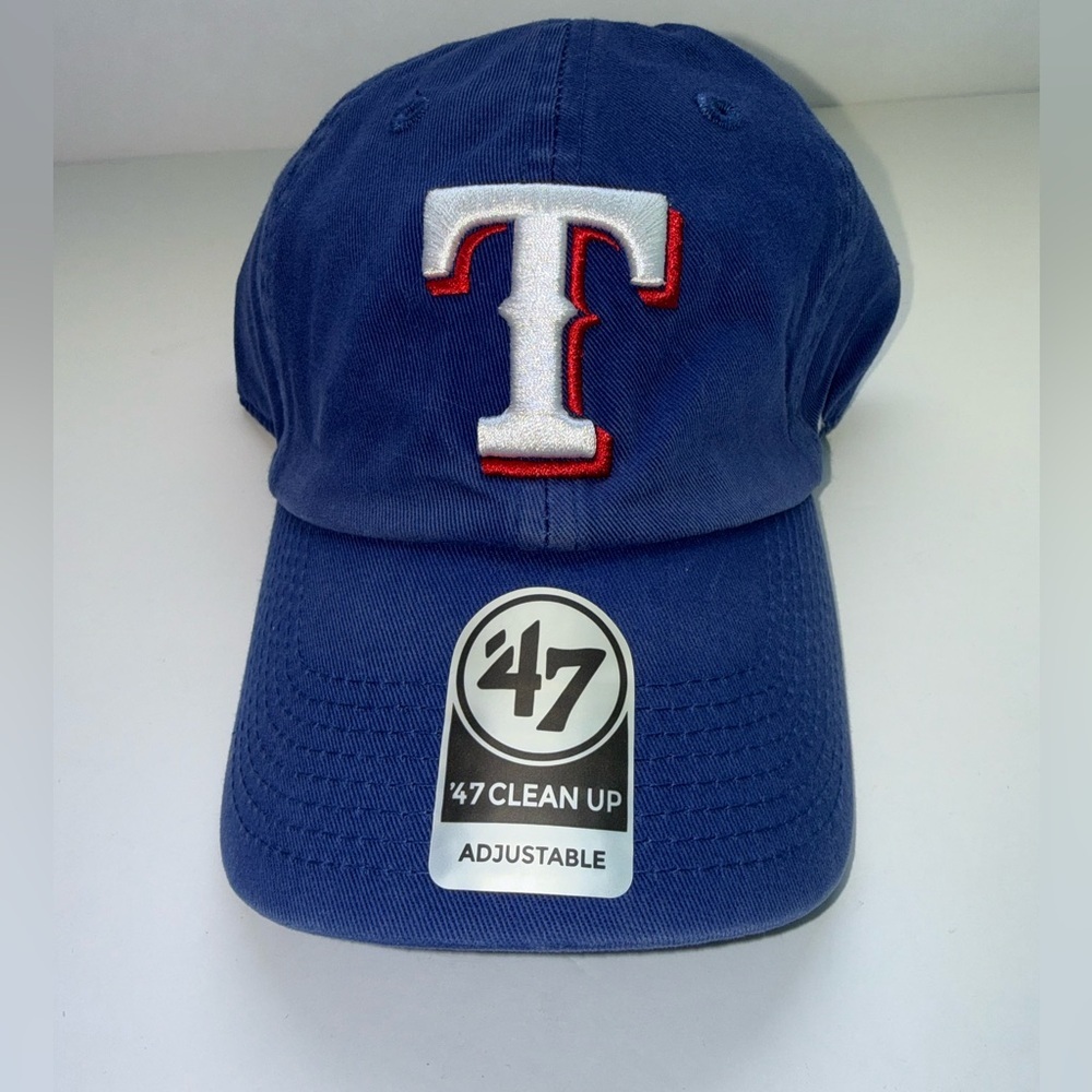 NWT '47 Brand Texas Rangers Royal Blue Clean Up Adjustable Hat